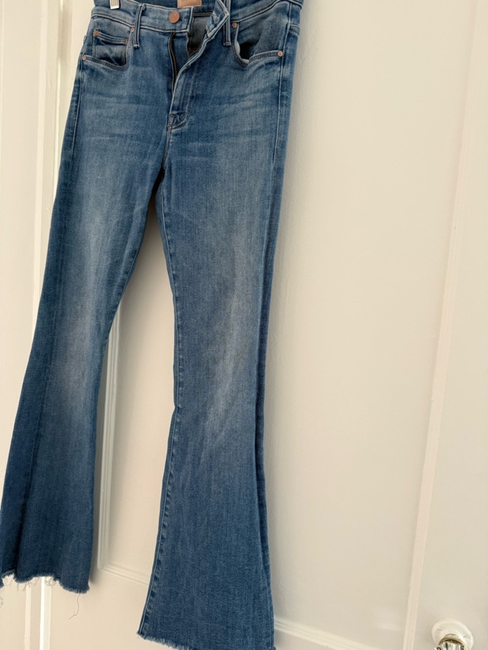 Mother Frayed Flare Jeans